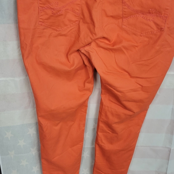 Klip Jeans Apricot Orange 5 Pocket Lightweight Jeans Rhinestone Accented Sz 24 - Picture 4 of 10